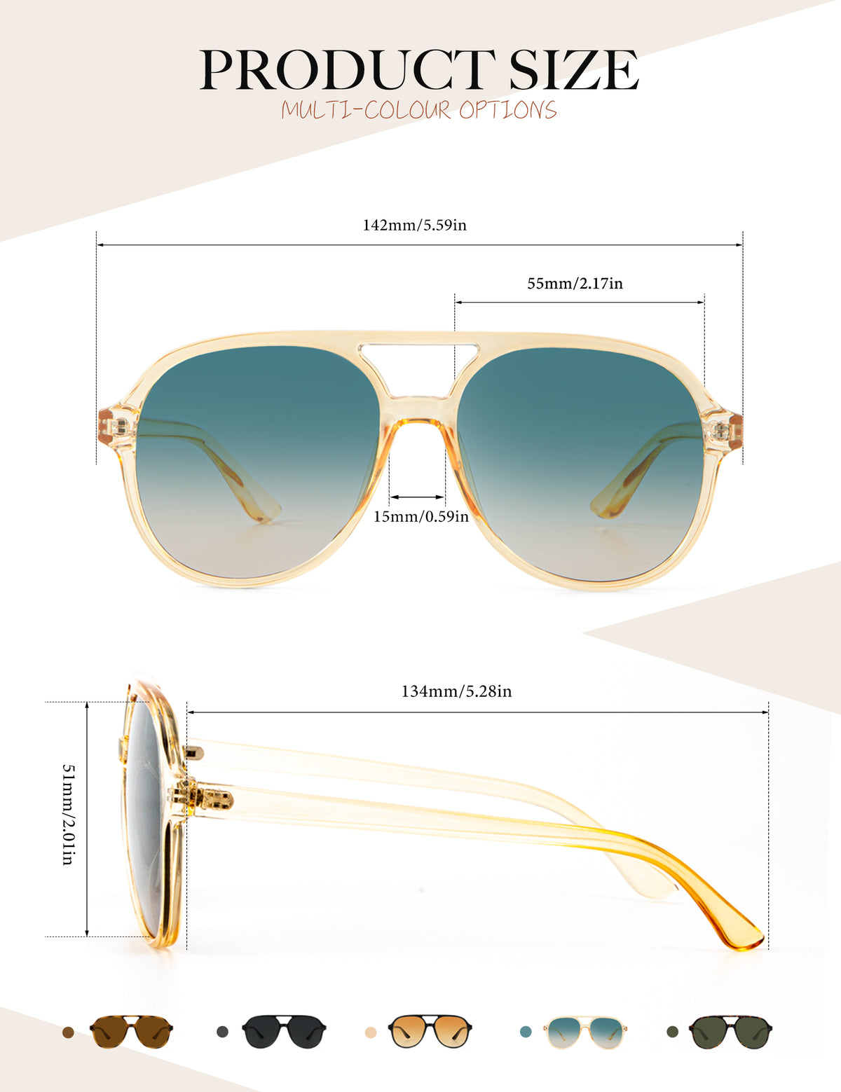 KALIYADI Aviator Sunglasses for Women,Retro Square Sun Glasses with 70s Vintage Style and UV Protection 2 PackWMKAS2410-1-3