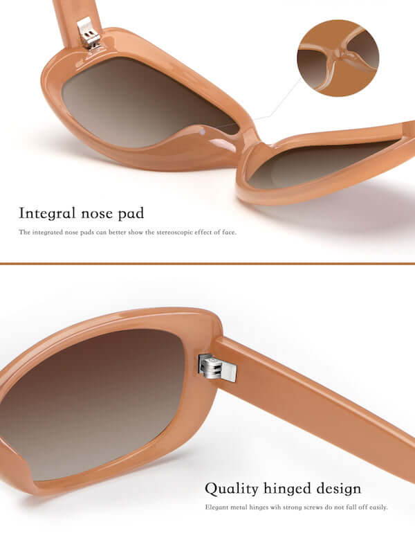 Graceful Square Polarized Sunglasses detail display