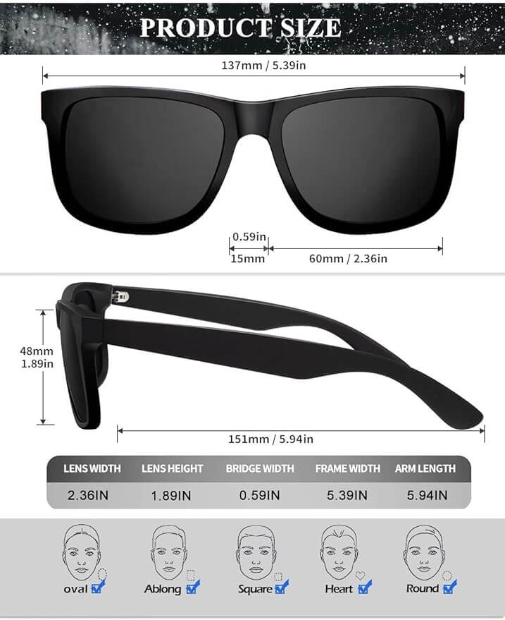 Classic Rectangle Sunglasses (3 Pack) S65