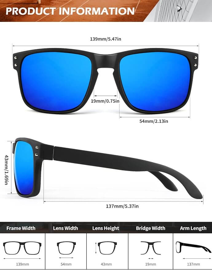 Rivets Square Sunglasses (3 Pack) S66