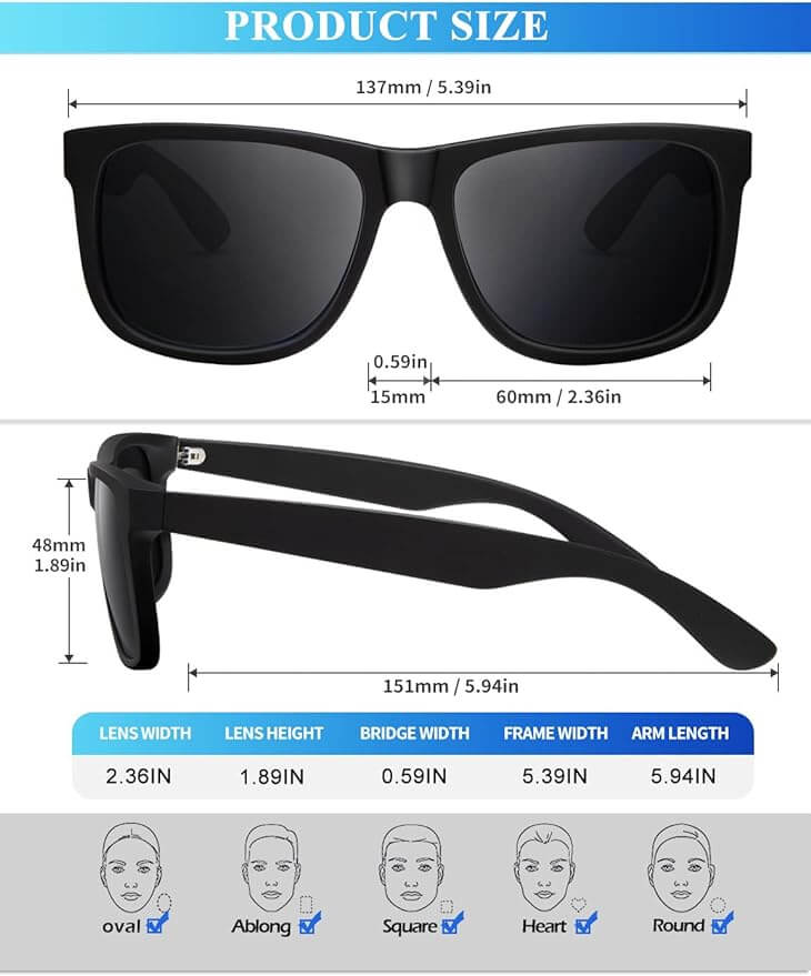 Classic Rectangle Sunglasses (3 Pack) S65