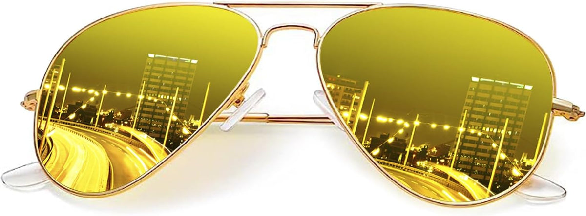 KALIYADI Classic Aviator Sunglasses for Men Women Driving Sun glasses Polarized Lens UV Blocking S24-17