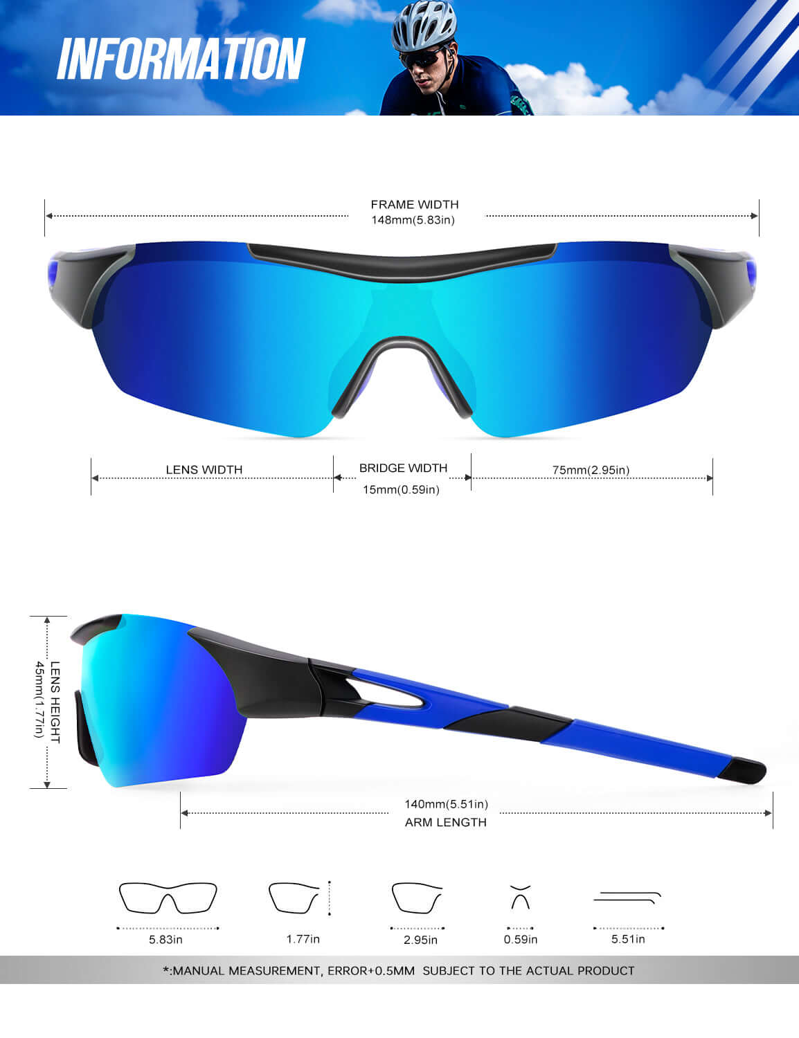 Sports Sunglasses S62-1-4-6