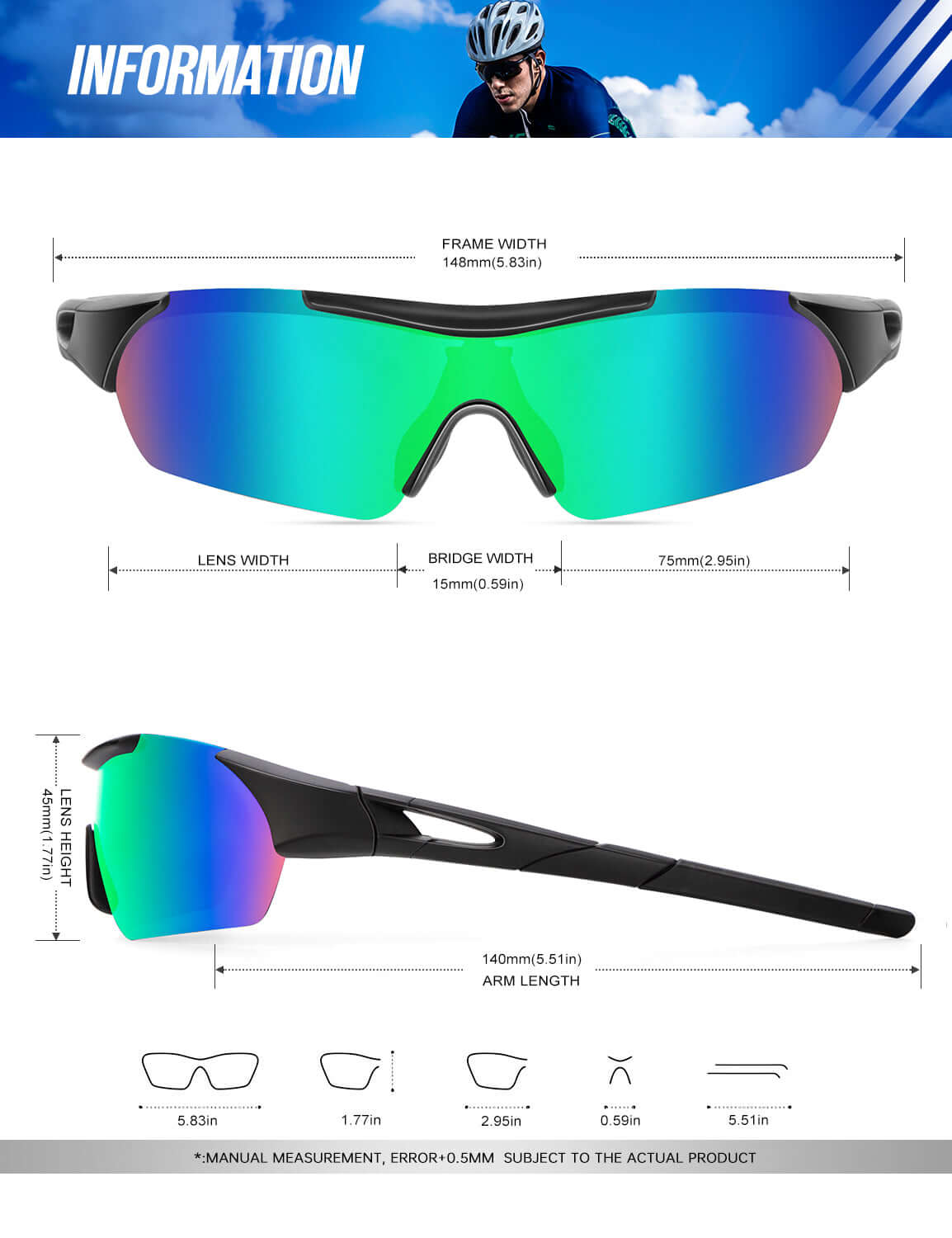 Sports Sunglasses S62-1-5-6