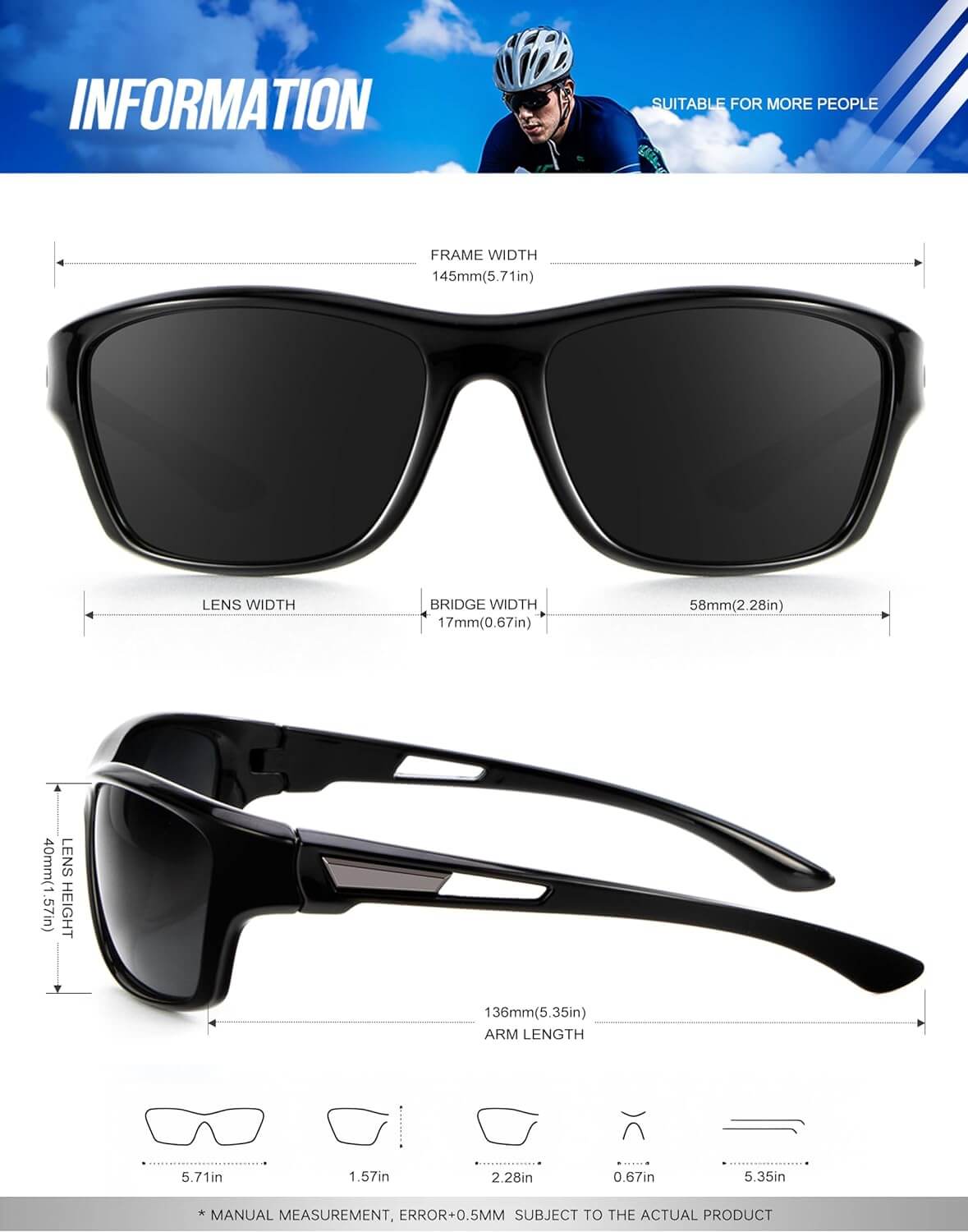 Sports Sunglasses (3 Pack) S63