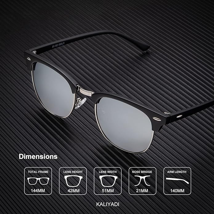 Semi-Rimless Frame Sunglasses (2 Pack) T23-S23