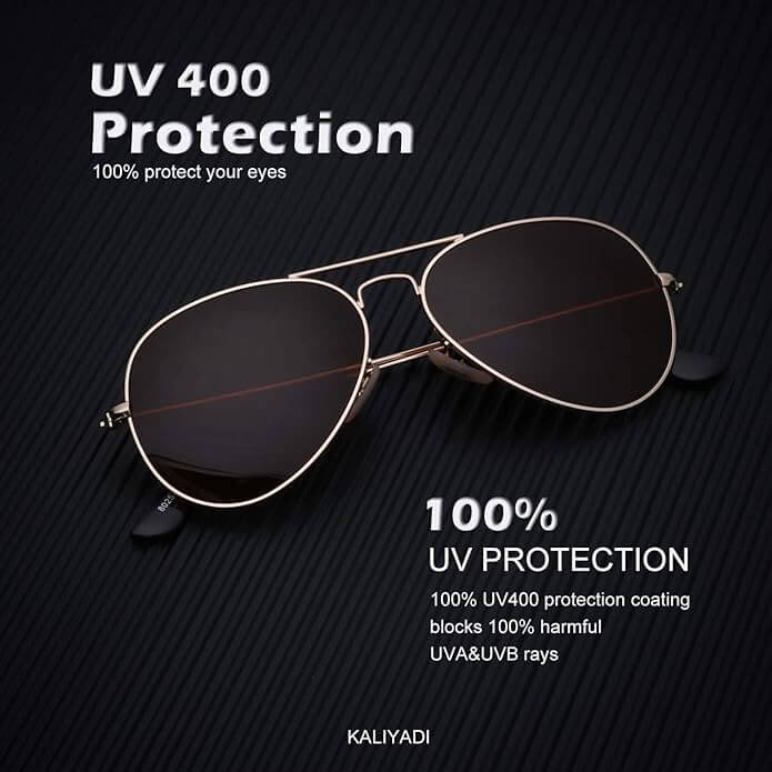 Gold Frame Brown Lens UV 400 Protection