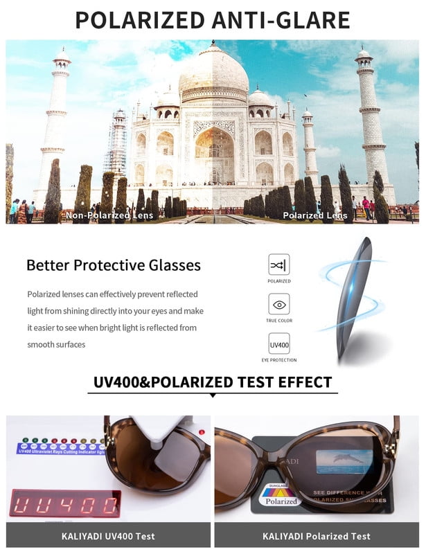KALIYADI Oversized Sunglasses for Women, Vintage Women Sunglasses Trendy Polarized Sunglasses with UV Protection WMKAS3703-4