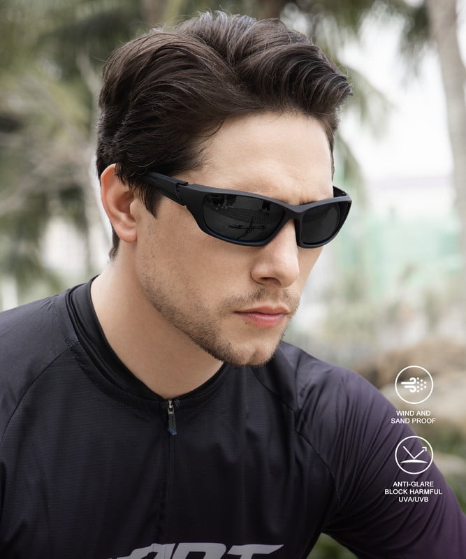KALIYADI Polarized Sunglasses Men Sports Mens Sunglasses Women: Sun Glasses with UV400 Protection for Cycling Fishing Running WMKAS68-1-2-5