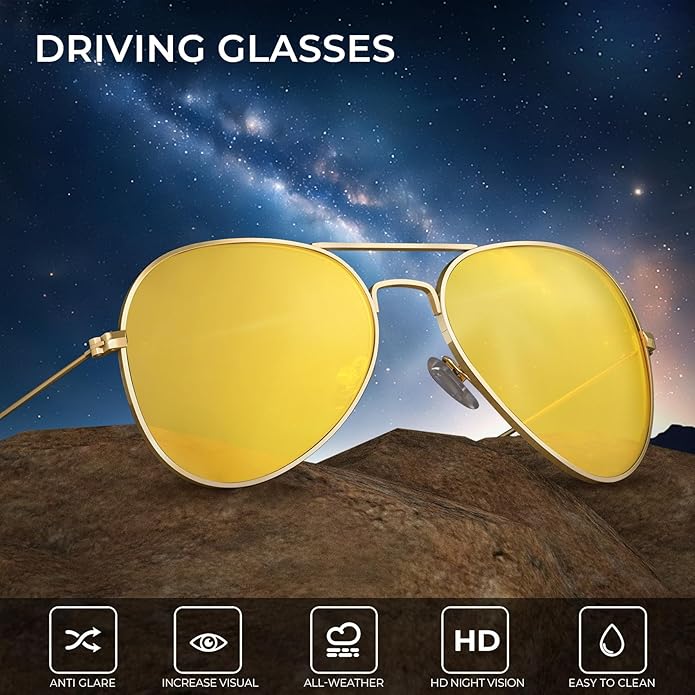 KALIYADI Classic Aviator Sunglasses for Men Women Driving Sun glasses Polarized Lens UV Blocking S24-17-17-17