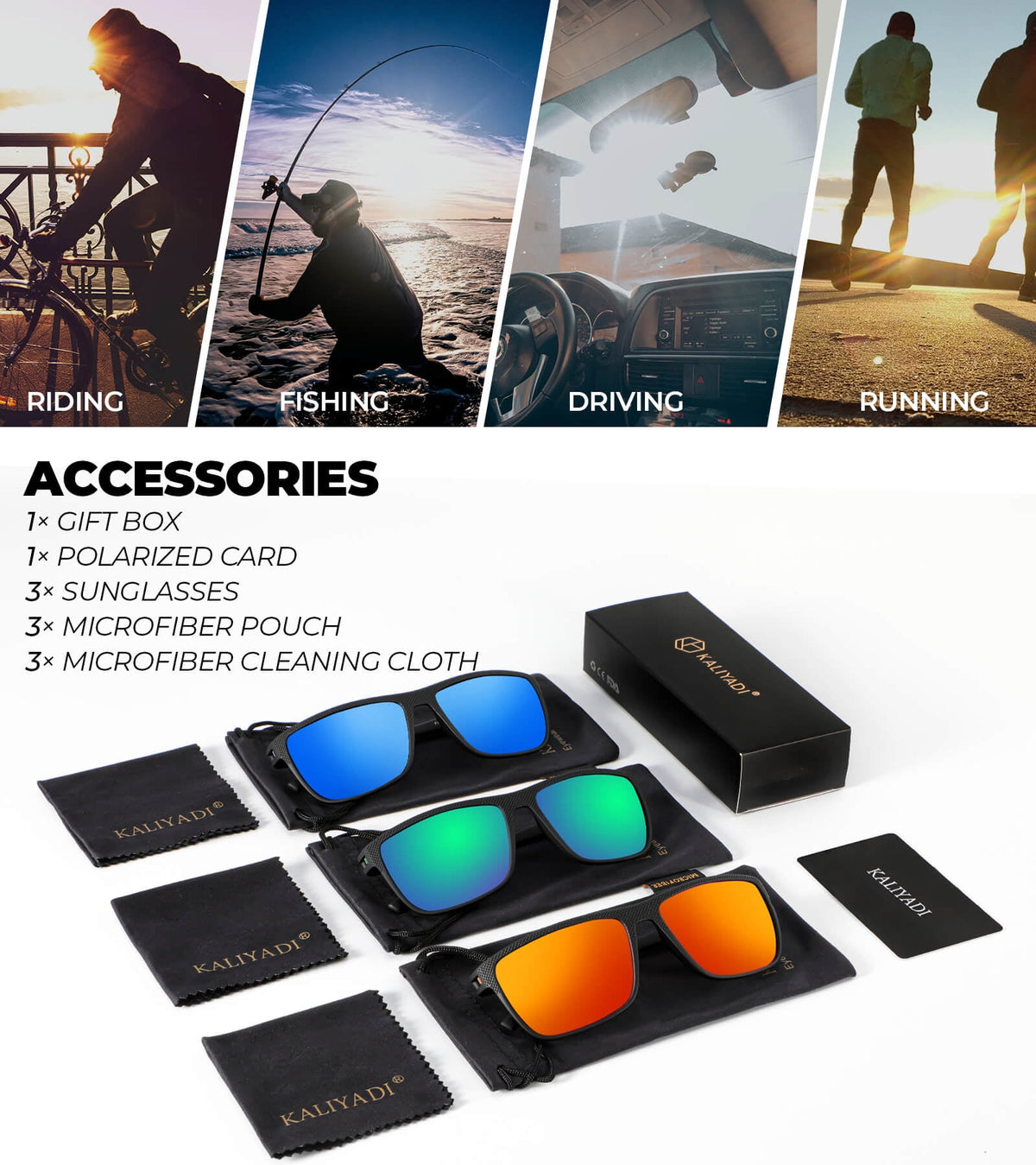Polarized Sunglasses for Men Lightweight Sun Glasses with UV Protection Mens Sports Sunglasses for Golf Hiking Fishing Driving WMS45-4-5-6