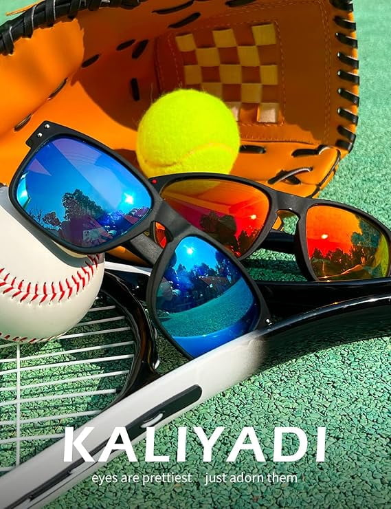 KALIYADI Polarized Sunglasses for Men Women, Mens Sunglasses Polarized UV Protection, Vintage Sun Glasses for Fishing Running Driving WMKAS66-7-8-10