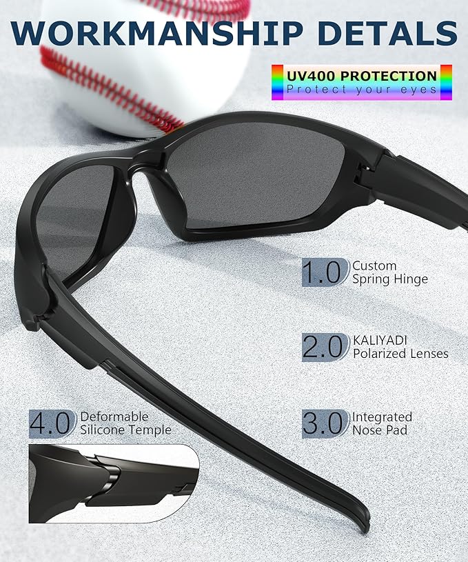 KALIYADI Polarized-Sunglasses-Men Sports Mens-Sunglasses Women: Sun Glasses with UV400 Protection for Cycling Fishing Running S68-1-3-5