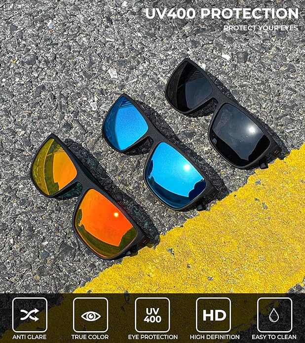 Classic Rectangle Sunglasses S45 (3 Pack)