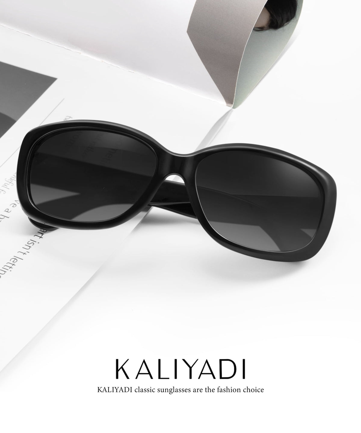 KALIYADI Oversized Polarized Sunglasses for Women Vintage Lady UV Protection Driving Sun Glasses WMKAS20-1