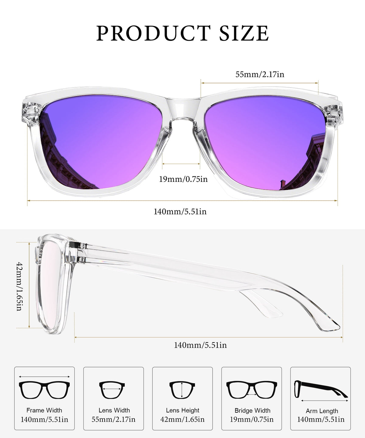KALIYADI Sunglasses Women Polarized Sunglasses for Womens,Sun Glasses UV Protection WMKAS06-18
