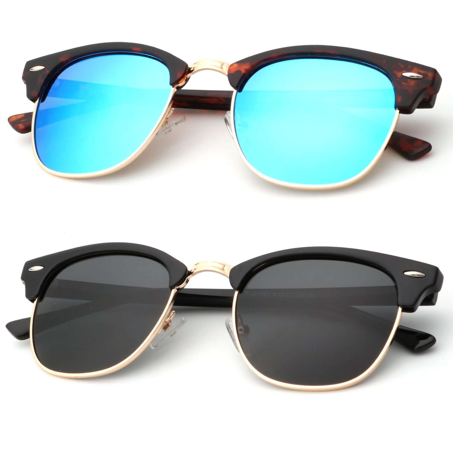 Semi-Rimless Frame Sunglasses S23-1-3