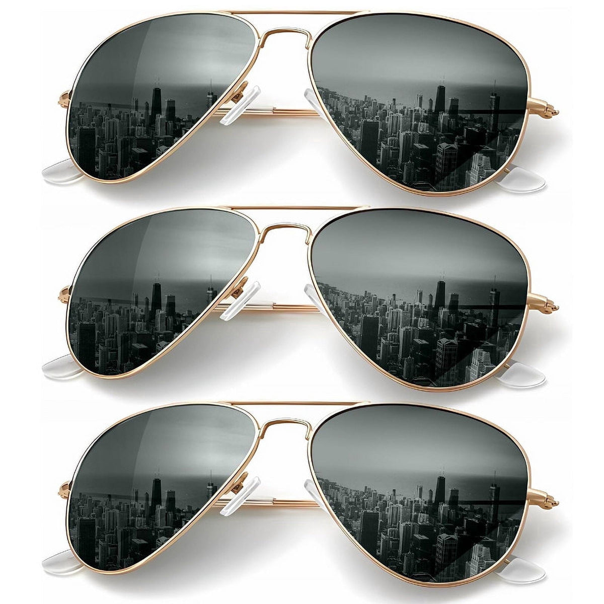 KALIYADI Sunglasses for Men Women Aviator Sun Glasses Polarized Lens UV400 Blocking-3 Pack WMKAS24-2-2-2