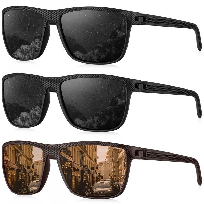 KALIYADI Polarized Sunglasses Men,Lightweight Mens Sunglasses Polarized UV Protection Driving Fishing Golf WMKAS45-1-1-10
