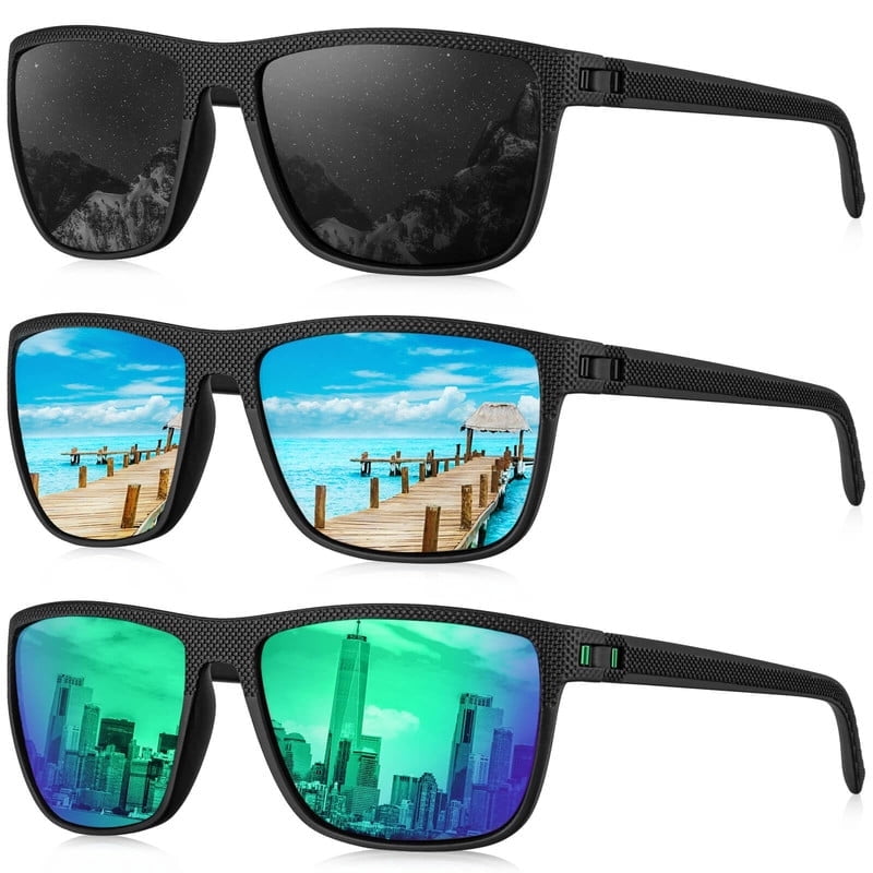KALIYADI Polarized Sunglasses Men,Lightweight Mens Sunglasses Polarized UV Protection Driving Fishing Golf WMKAS45-1-3-5