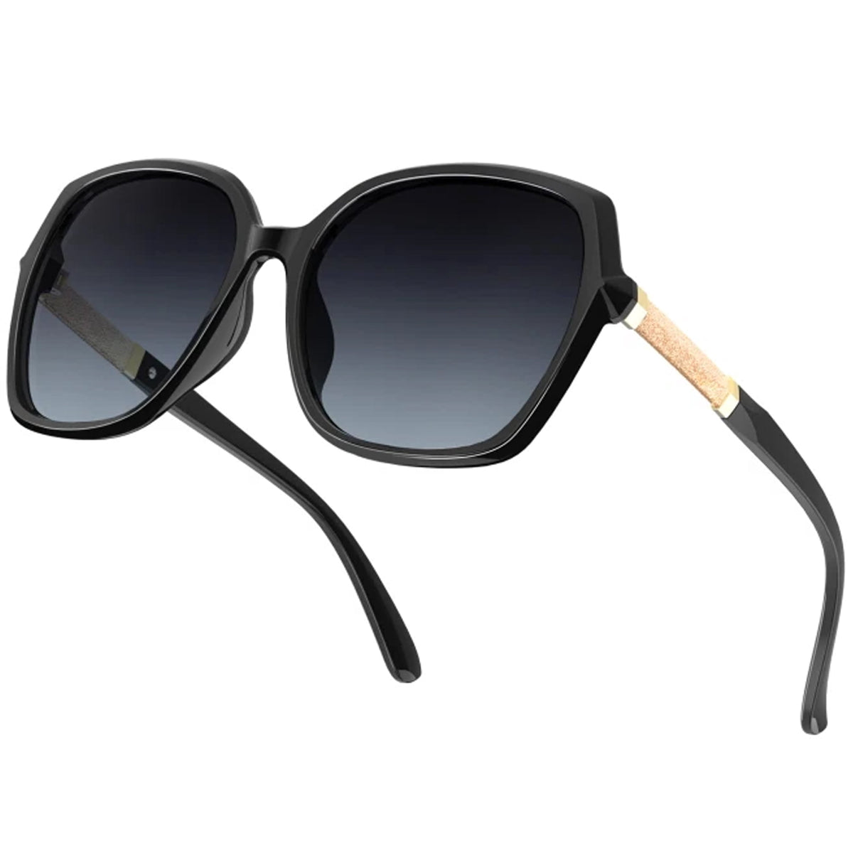 KALIYADI Women's Oversized Sunglasses Retro Polarized Sun Glasses with UV Protection for Women WMKAS37-1