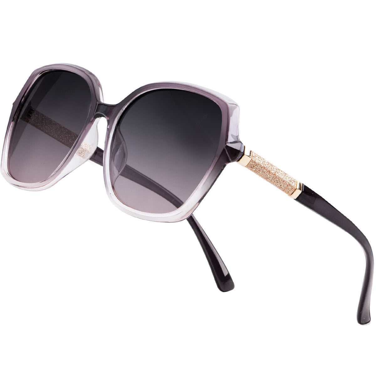 KALIYADI Women's Oversized Sunglasses Retro Polarized Sun Glasses with UV Protection for Women WMKAS37-3