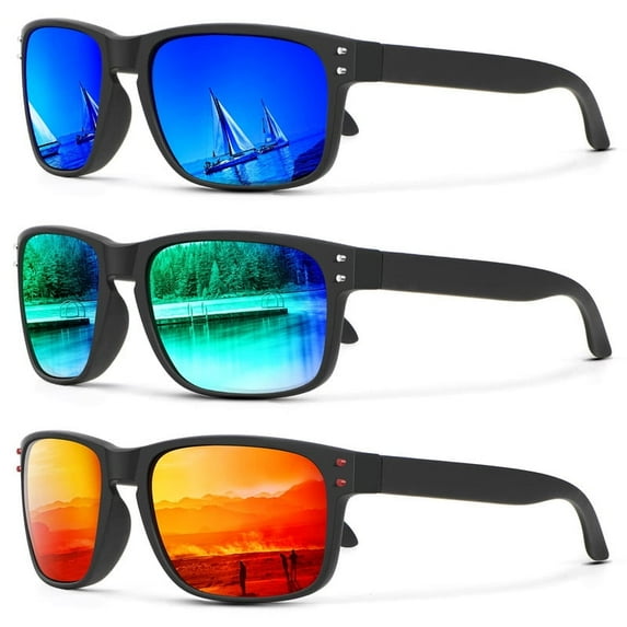 KALIYADI Polarized Sunglasses for Men and Women Vintage Style Sun Glasses for Fishing Running Driving with UV Protection S66-7-8-9