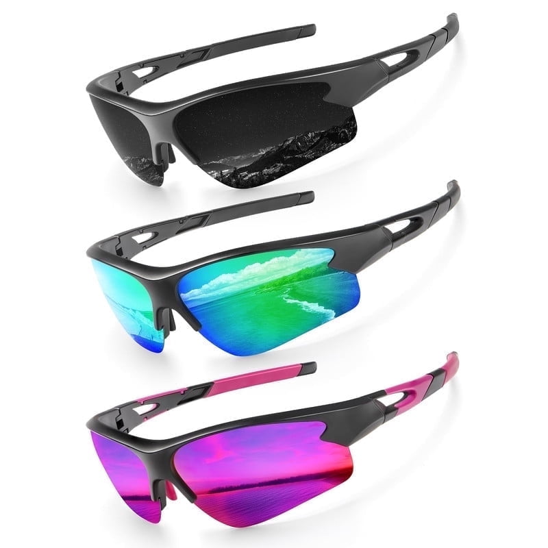KALIYADI Sports Sunglasses for Men,Polarized Sun Glasses Baseball Softball with UV400 Protection WMKAS61-1-3-5