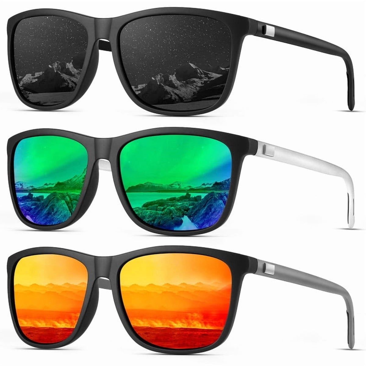 KALIYADI Sunglasses Men Sun Glasses Lightweight Classic Polarized Sunglasses for Women and Men With UV Protection WMKAS48-1-5-6