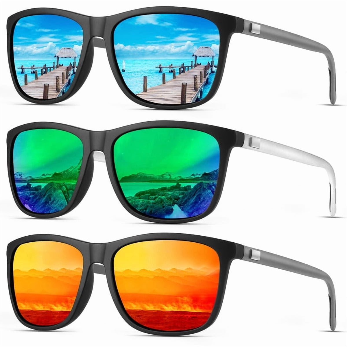 KALIYADI Sunglasses Men Sun Glasses Lightweight Classic Polarized Sunglasses for Women and Men With UV Protection WMKAS48-3-5-6