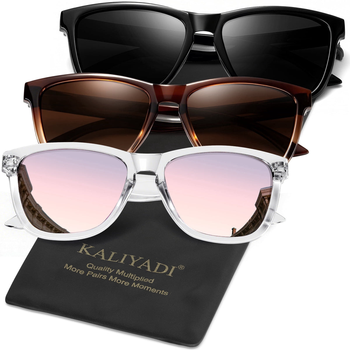 KALIYADI Womens Sunglasses Polarized Sunglasses Women Trendy Retro Sun Glasses with UV Protection WMS06-1-5-15