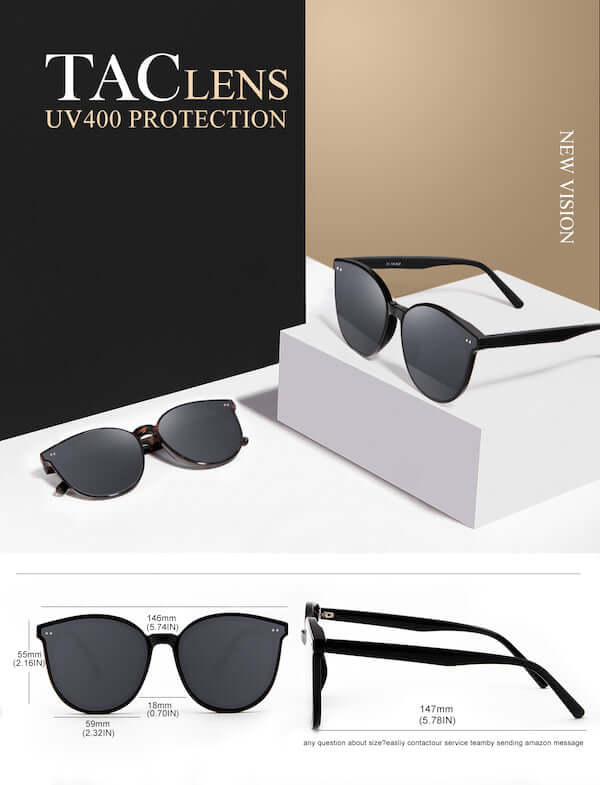 trendy oversized polarized sunglasses uv 400 protection