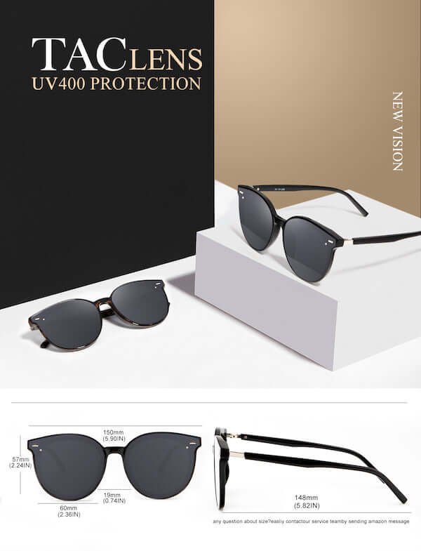 trendy oversized polarized sunglasses uv 400 protection