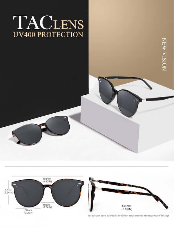 trendy oversized polarized sunglasses uv 400 protection