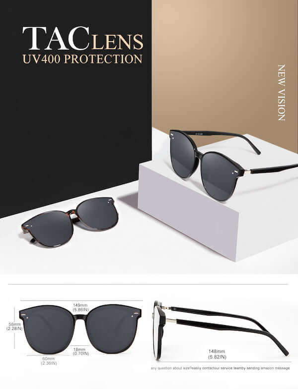 trendy oversized polarized sunglasses uv 400 protection