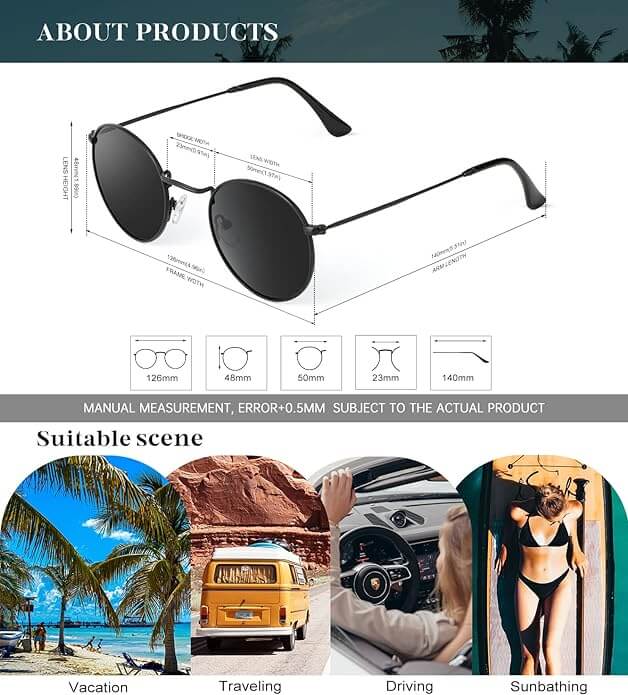 Round Polarized Sunglasses S40-1