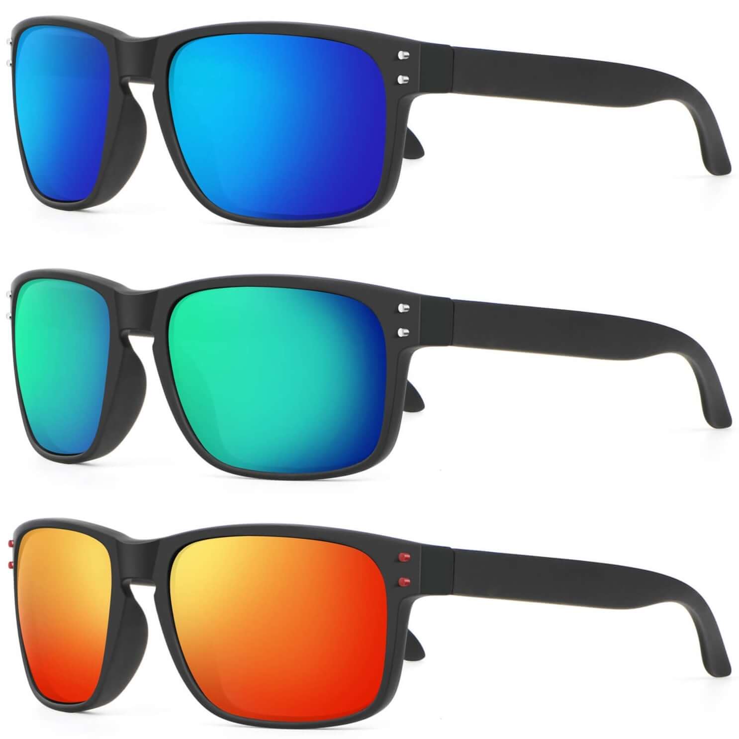 Rivets Square Sunglasses S66-7-8-9