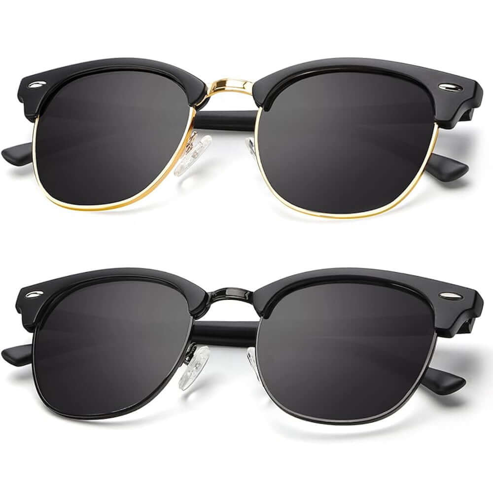 Semi-Rimless Frame Sunglasses T23-1-4