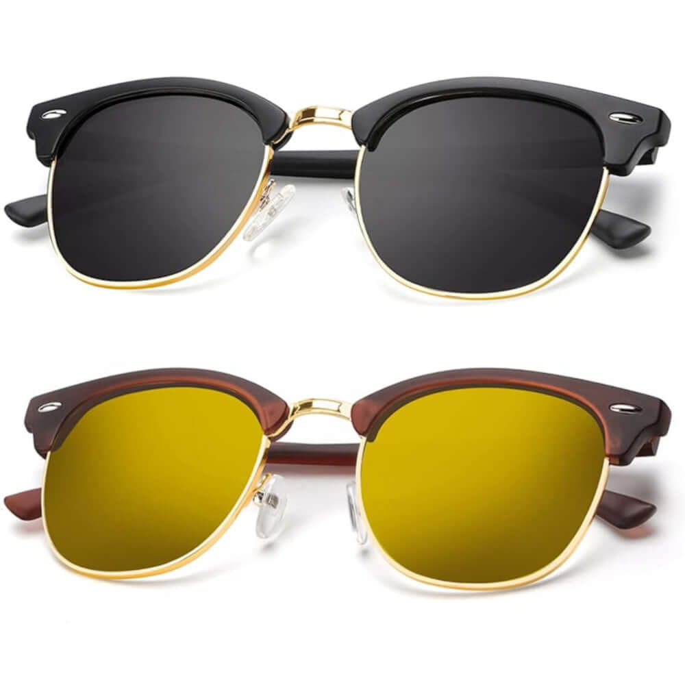 Semi-Rimless Frame Sunglasses T23-1-S23-22