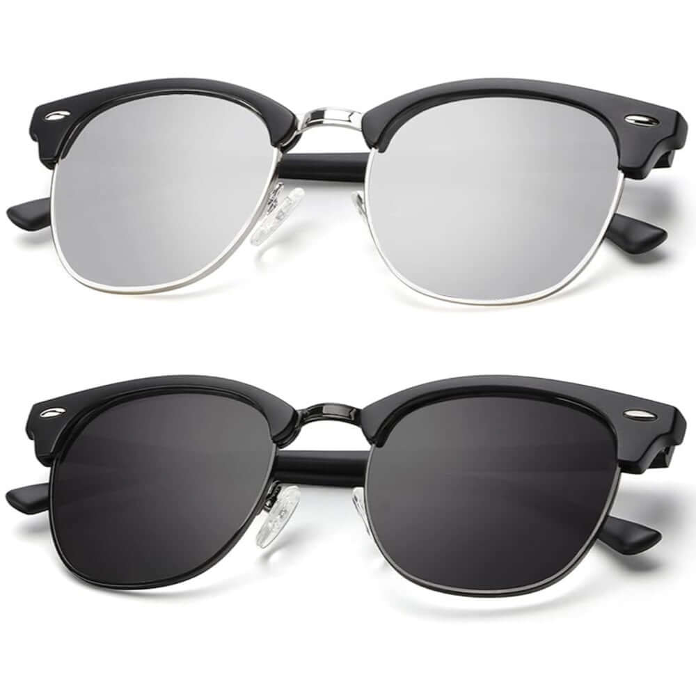 Semi-Rimless Frame Sunglasses T23-4-S23-16