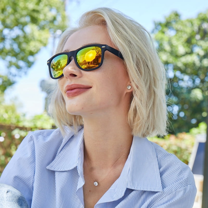KALIYADI Polarized Sunglasses for Men Women,Retro Matte Finish UV400 Protection Sun Glasses,HD True Color Lens for Driving Fishing WMKAS22-3-4-5