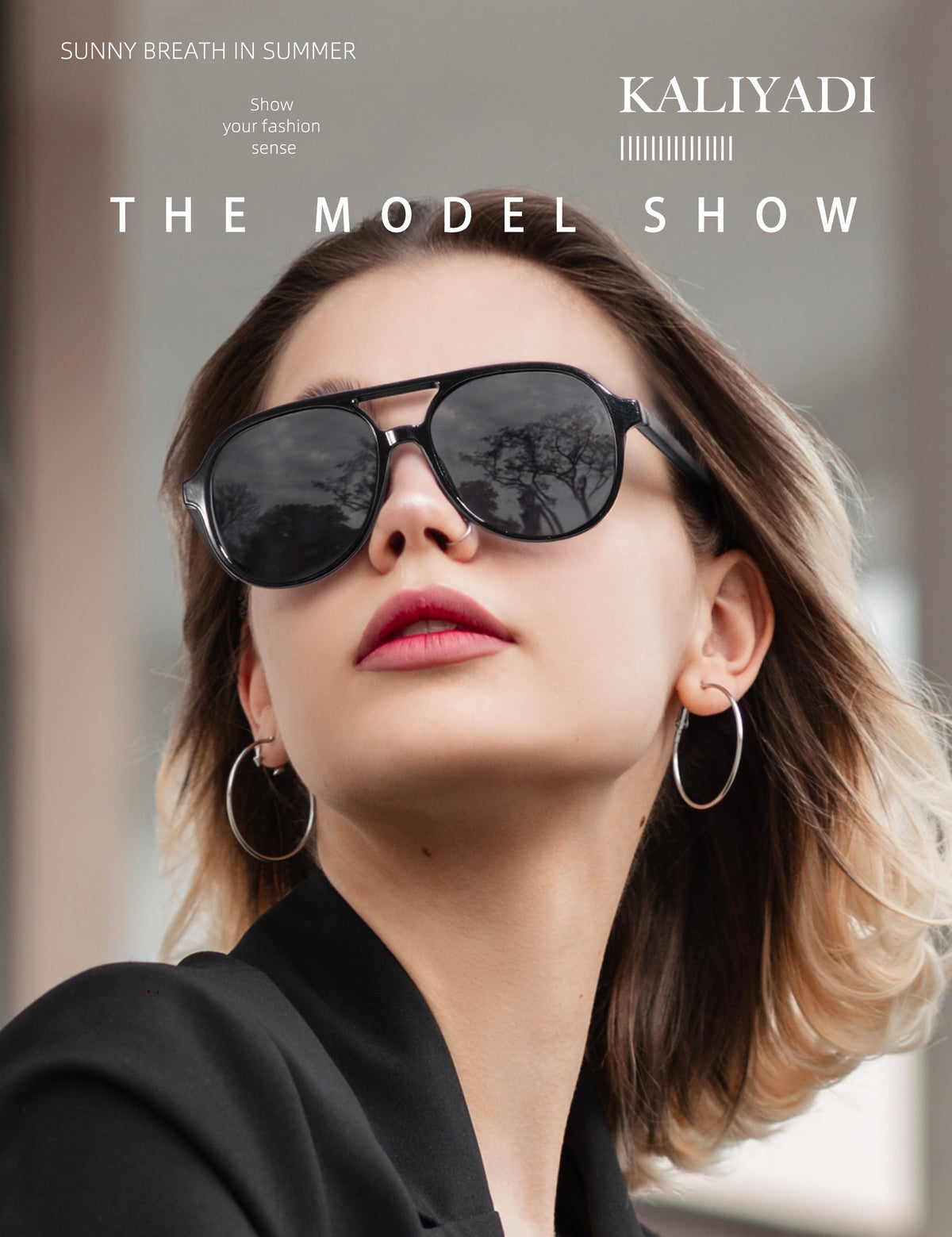 KALIYADI Aviator Sunglasses for Women,Retro Square Sun Glasses with 70s Vintage Style and UV Protection 2 Pack WMKAS2410-1-3
