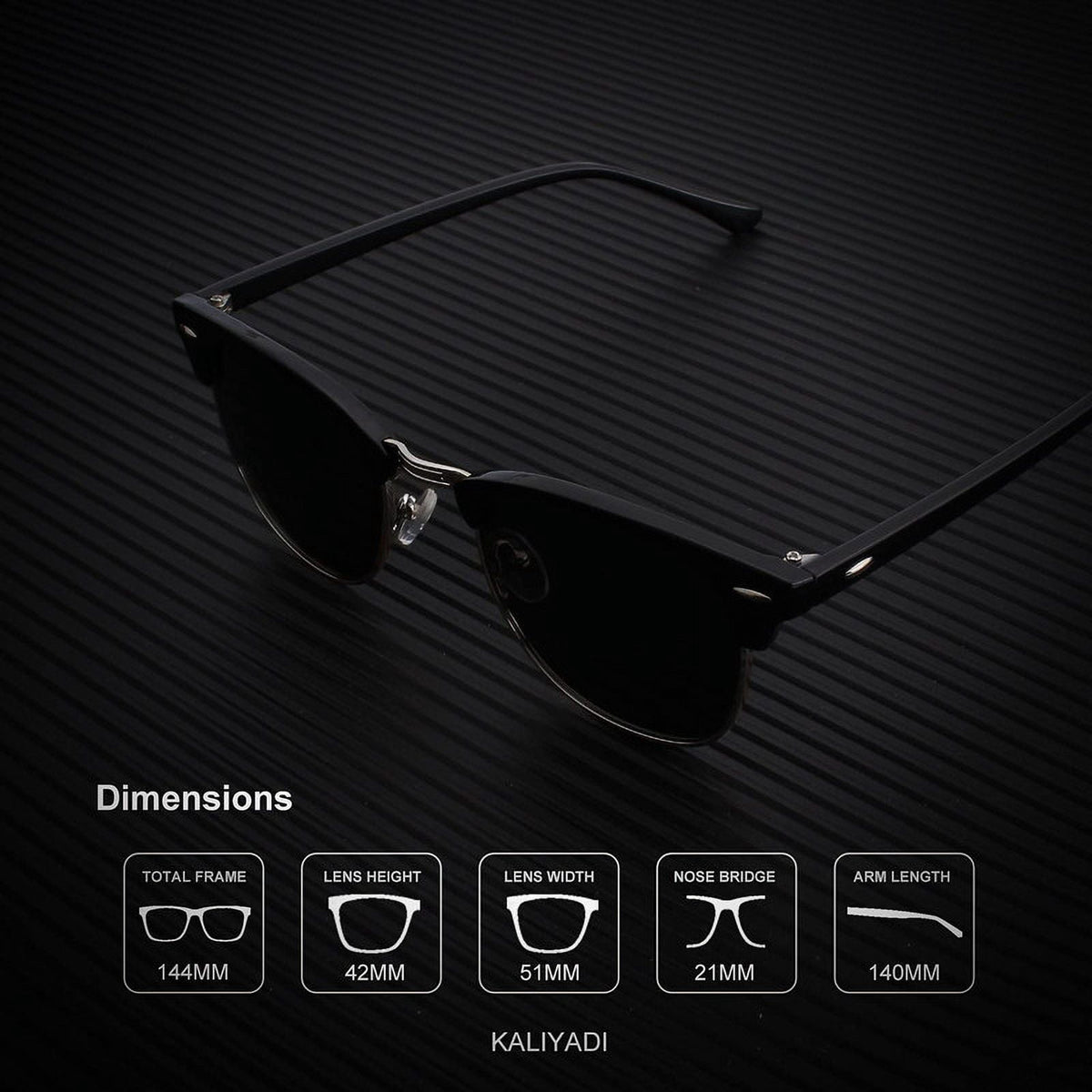 KALIYADI Polarized Sunglasses Trendy Stylish Half-frame Sun Glasses for Men Women Driving Sun glasses UV Blocking WMKAS23-2-4-5