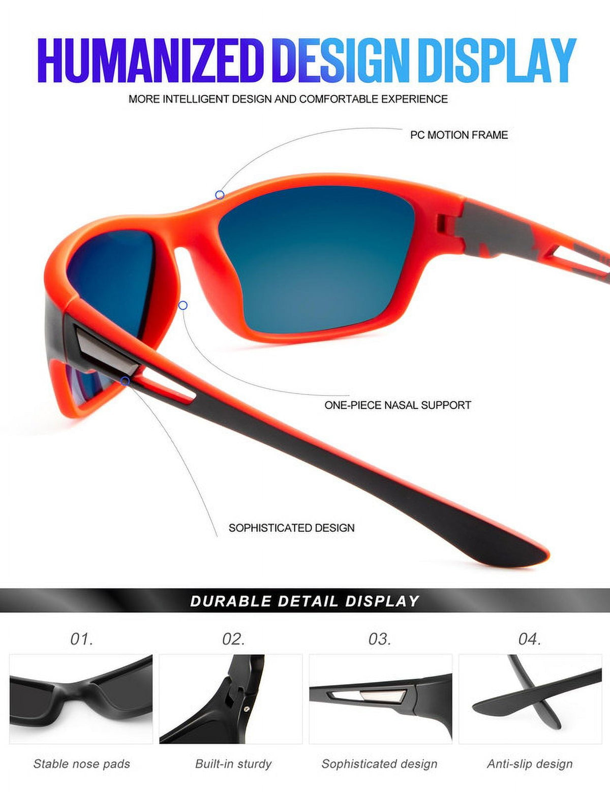 KALIYADI Polarized Sports Sunglasses for Men,Mens Sun Glasses for Driving Fishing Cycling UV400 Protection 3 Pack WMKAS63-2-4-5