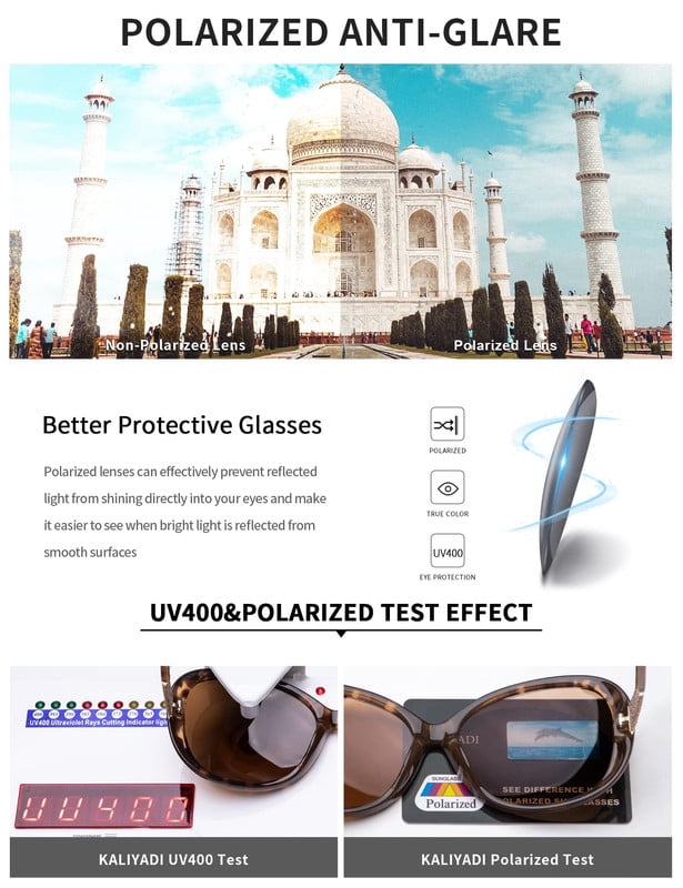 KALIYADI Women's Oversized Sunglasses Butterfly Vintage Polarized Sun Glasses with UV Protection for Women WMKAS3704-1