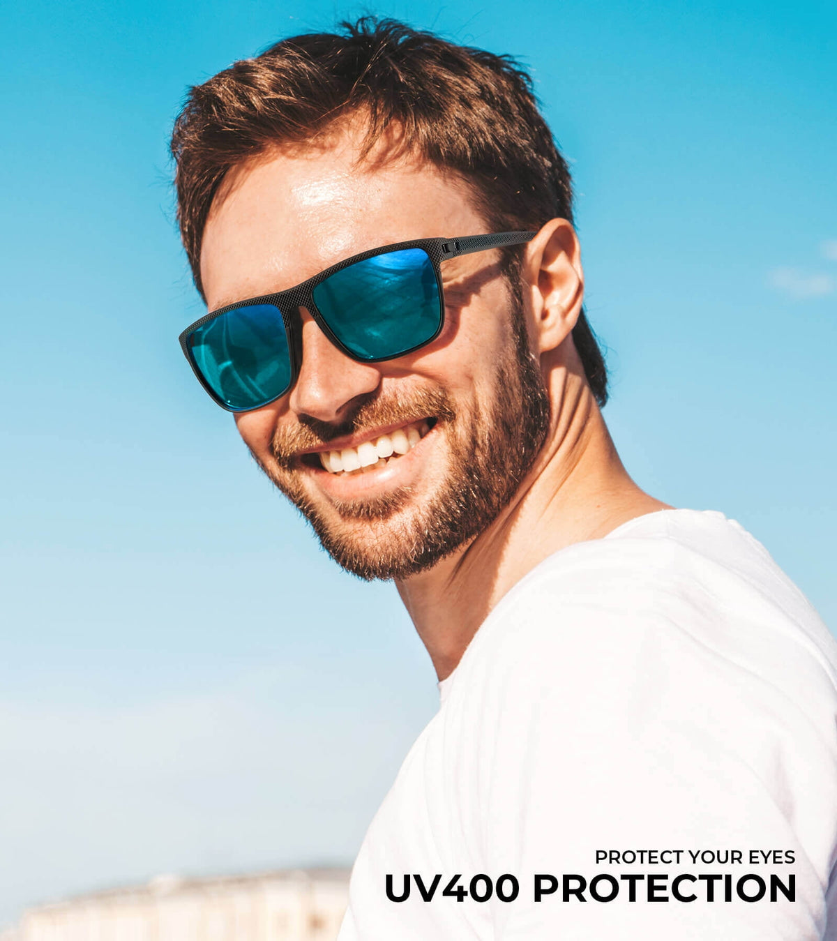Polarized Sunglasses for Men Lightweight Sun Glasses with UV Protection Mens Sports Sunglasses for Golf Hiking Fishing Driving WMS45-1-3-10