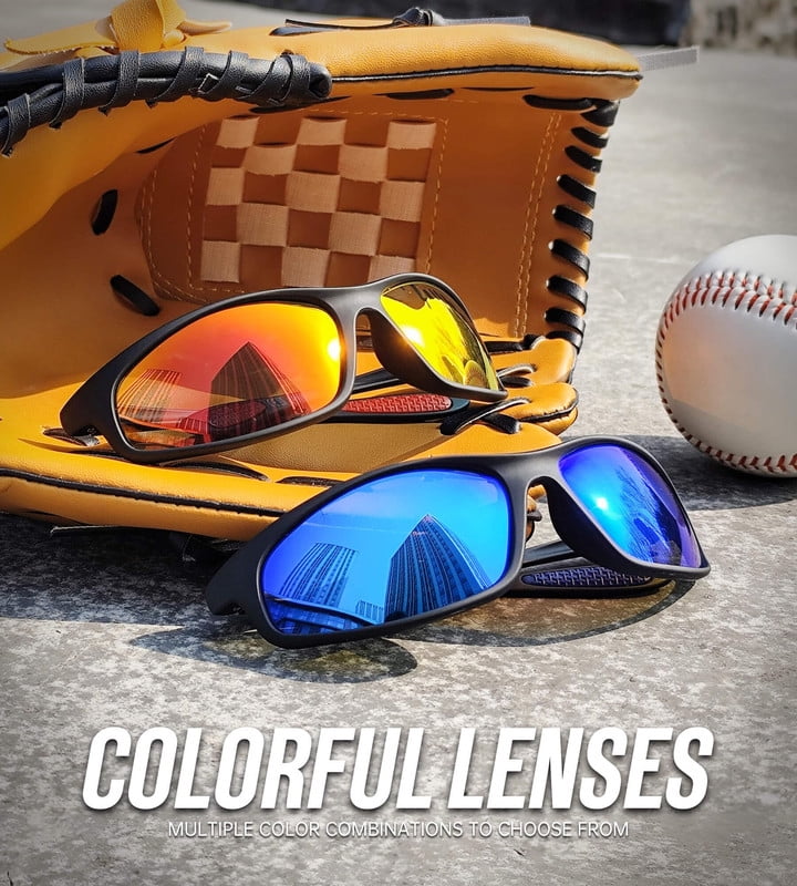 KALIYADI Polarized Sport Sunglasses Men Sun Glasses for Running Cycling Fishing with UV Protection WMKAS90-1-2-4
