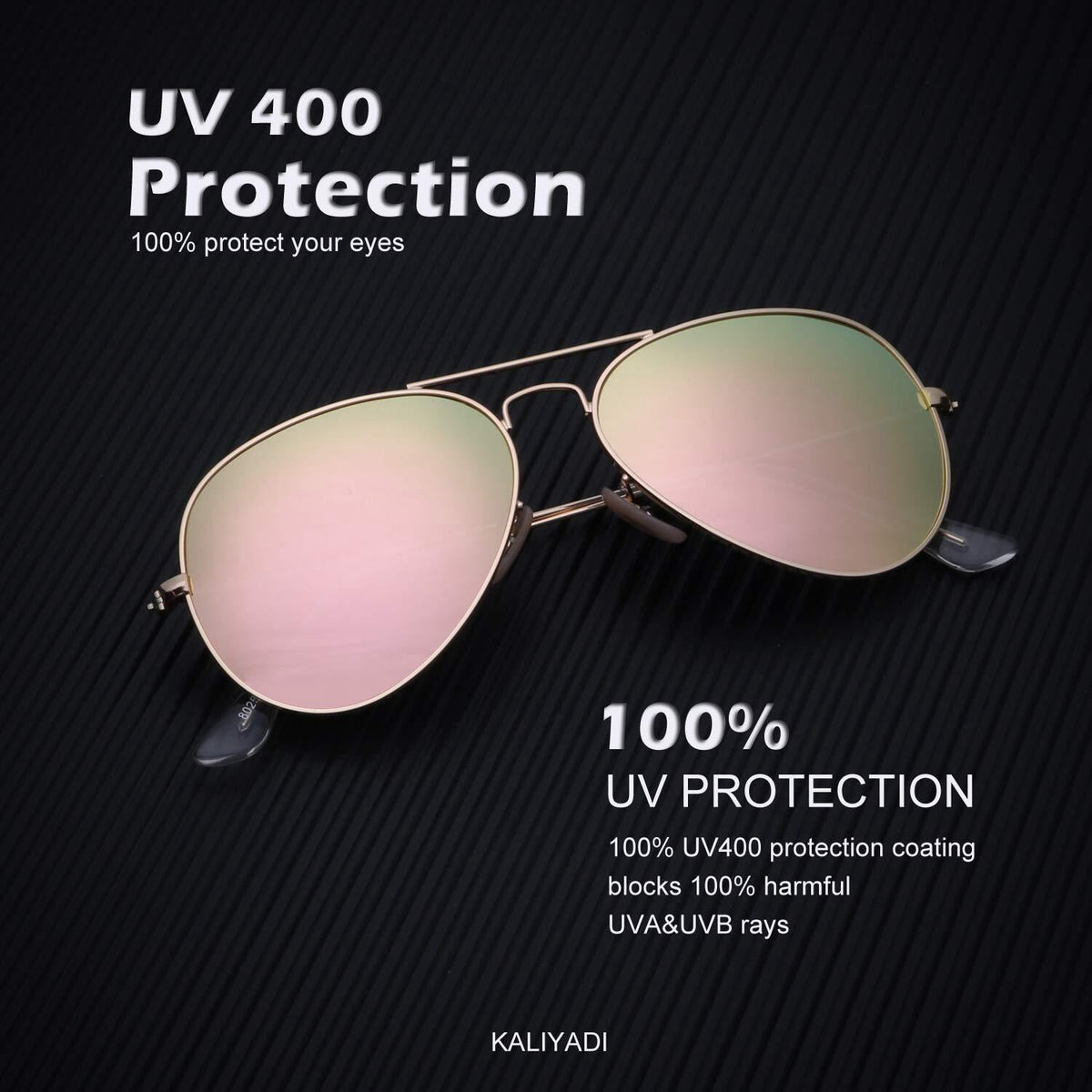 KALIYADI Sunglasses for Men Women Aviator Sun Glasses Polarized Lens UV400 Blocking-3 Pack WMS24-1-3-4