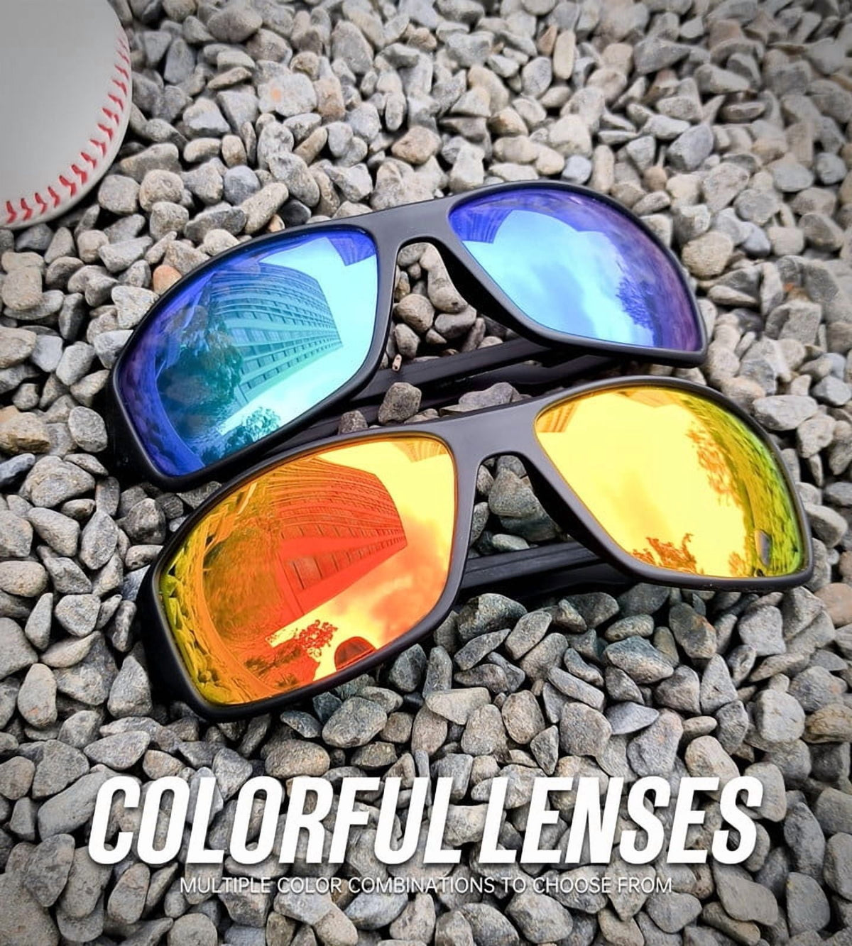 KALIYADI Sunglasses-Men Polarized Sports Sun-glasses: Mens Sunglasses Polarized UV Protection Driving Running Cycling Outdoor WMS67-2-4-5