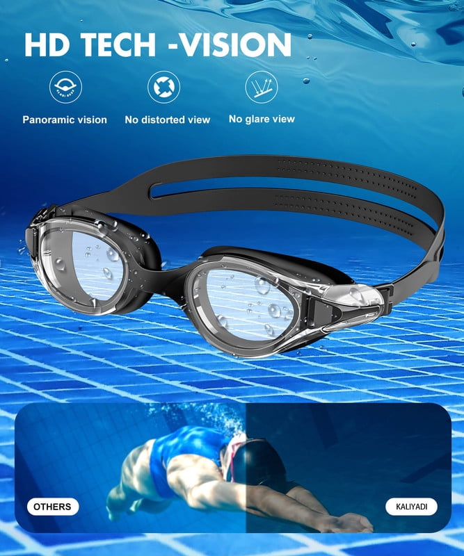 KALIYADI Swim Goggles Adult Goggles-Swimming-men and Women: Anti Fog No Leak and Ultra-wide Field of View 3 Pack WMKAY02-4-5-7